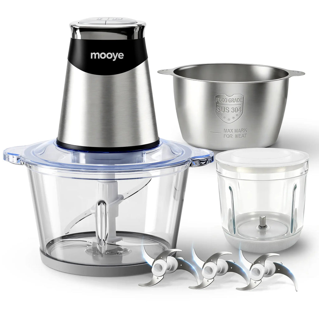 Vevona Home 3-Bowl Multifunctional Food Processor